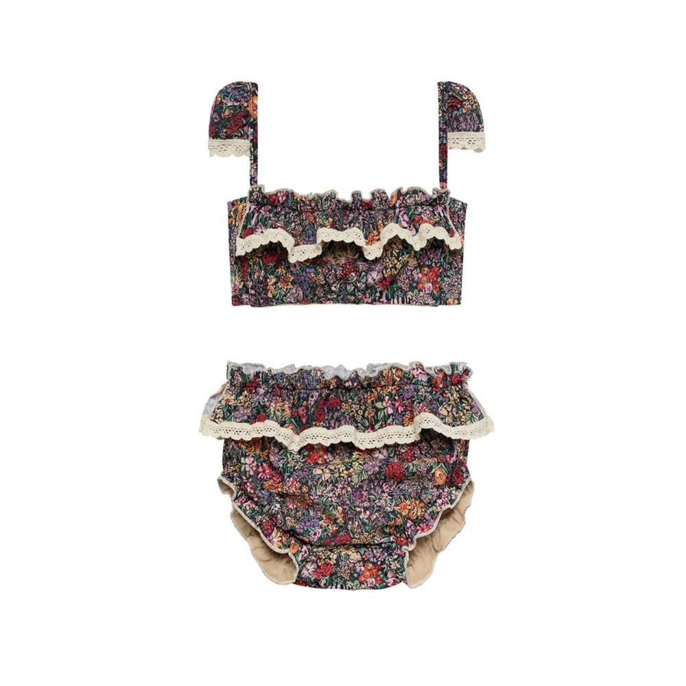 Montce mini mara floral cabana bikini BOTTOM ONLY size 3T ruffle lace